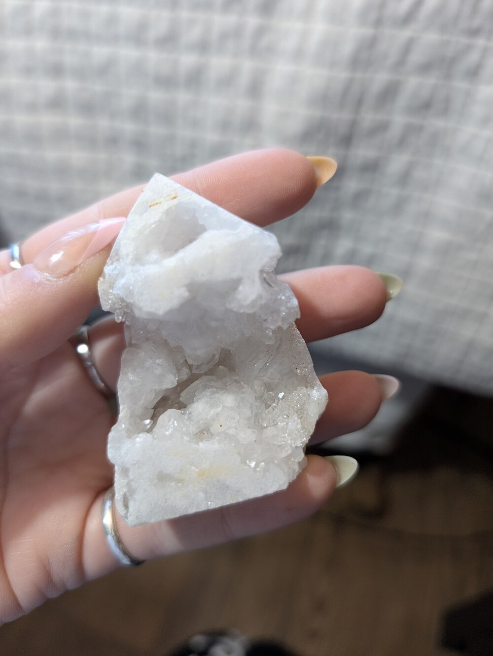 Sparkly Clear Quartz Druzy Geode Point #8